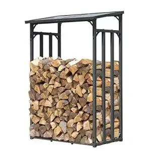 Holzunterstand quick star metall kaminholzregal anthrazit 1