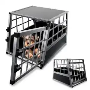 Hundebox auto juskys alu hundetransportbox m 69x54x50 cm