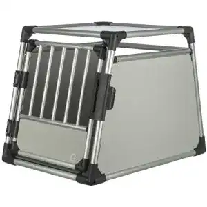 Hundebox auto trixie hunde transportbox aluminium in silber