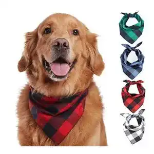Hundehalstuch diyafas oyccen 4pcs klassisches kariertes