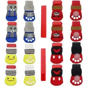 Hundesocken haohai 4 paar rutschfeste katzensocken