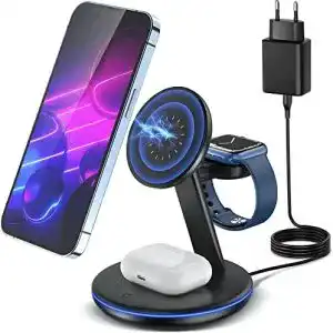 Iphone ladestation tomanto magsafe ladestation 3 in 1 wireless
