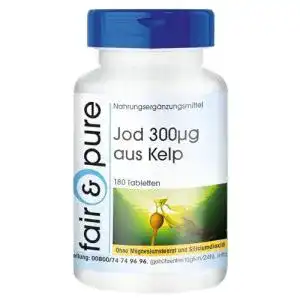 Jodtabletten fair pure jod 300mcg aus der braunalge kelp