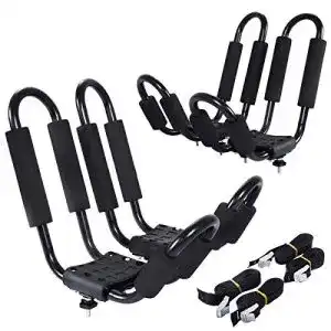 Kajak dachtraeger costway 4 x kajaktraeger kajakhalter auto