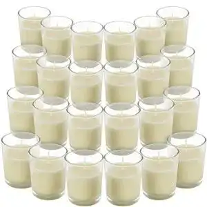 Kerzen im glas belle vous 24 stueck votivkerze nicht parfuemiert