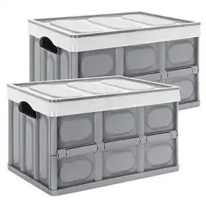 Klappbox yorbay 2er set 30l profi transportbox mit deckel