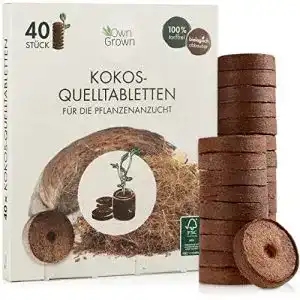 Kokoserde owngrown kokos quelltabletten mit naehrstoffen
