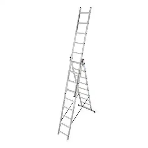 Krause Corda Vielzweckleiter 030399 – 3-teilig, Schiebe- und Anlegeleiter