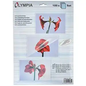 Laminierfolien olympia set 80 mikron din a4 a5a6 visitenkarte