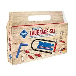Laubsaege set pebaro 101p im tragegriff karton 15 teile praktisch