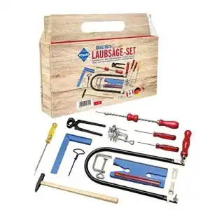 Laubsaege set pebaro 108p im tragegriff karton 21 teile