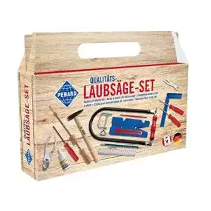 Laubsaege set pebaro 925p im tragegriff karton 21 teile praktisch