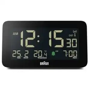 Led wecker braun funk digitalwecker fuer die mitteleuropaeische