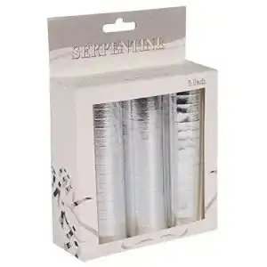 Luftschlangen folat neu 3er pack metallic silber 1