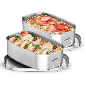 Lunchbox dailyart brotdose edelstahl 2er set metall brotdose