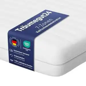 Matratze h3 traeumegut24 aquaflex 7 zonen kaltschaum