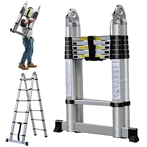 Aluminium Mehrzweckleiter 3,8m Teleskopleiter ausziehbar
