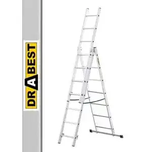 Mehrzweckleiter drabest home aluminium leiter 3x7 sprossen