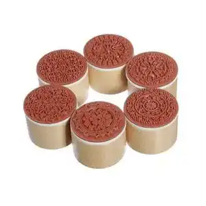 Motivstempel sanwood 6stk blume stempel gummi holz