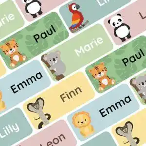 Namensaufkleber kleidung klebekerlchen fuer kinder 1