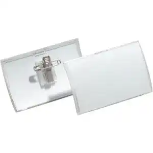 Namensschild durable click fold mit kombiklemme 40 x 75 mm