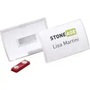 Namensschild durable click fold mit magnet 40 x 75 mm