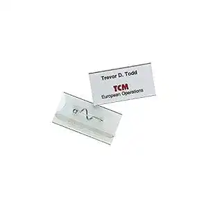 Namensschild durable wellennadel verdeckte spitze transp