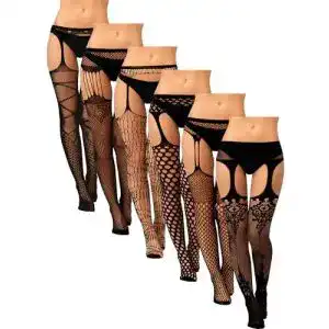 Netzstruempfe syhood 6 paar damen spitzen strumpfhose
