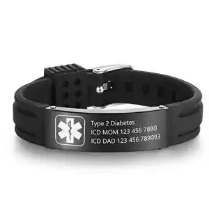 Notfallarmband grand made kostenlose gravur 9 zoll silikon