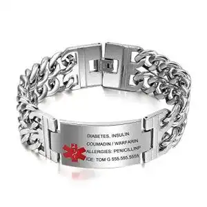 Notfallarmband grand made personalisierte medizinische alert id