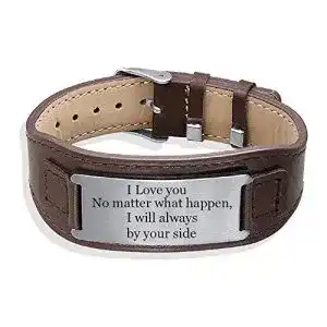 Notfallarmband kaululu herren damen personalisierte leder