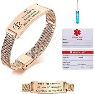 Notfallarmband vnox medizinisch damen personalisiert