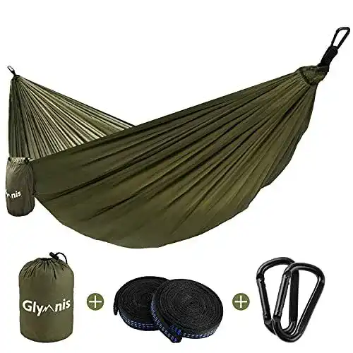 Amaca XXL PURE HANG Da Campeggio – Portata 300 Kg, In Tela Paracadute Extra Resistente, Con Moschettoni In Alluminio
