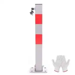 Parkplatzsperre rman parkpfosten klappbar mit 5 schluessel 60cm