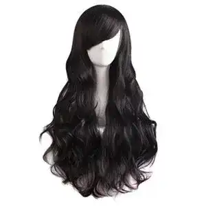 Peruecke mapofbeauty seitenscheitel pony charmante frauen lang