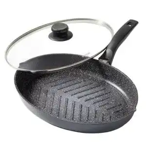 Pfanne mit deckel stoneline xxl pfanne oval fischpfanne