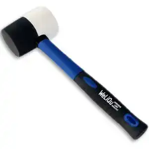 Pflasterhammer weliqu gummihammer schwarz und weiss 450 g