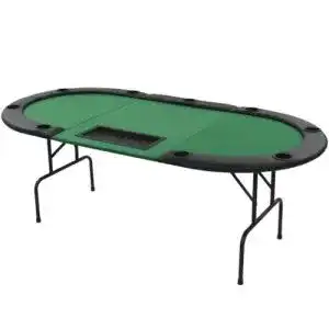 Pokertisch vidaxl 9 spieler 3 fach klappbar oval gruen casino