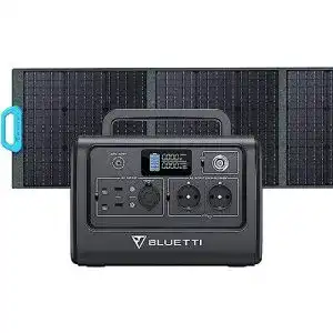 Powerstation mit solarpanel bluetti solar generator eb70 pv200