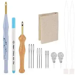 Punch needle mwoot 17 stuecke stickerei punch nadel