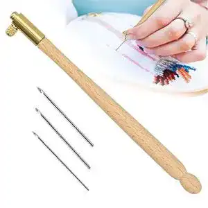 Punch needle tancuder stickerei perlen mit 3 nadeln 70 90 100