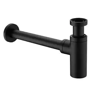 Raumsparsiphon keymark design siphon schwarz matt messing