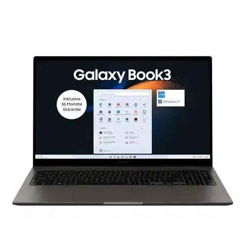 Samsung Galaxy Book3 Laptop mit 15 Zoll Full HD Display und Intel Core i5