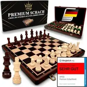 Schachbrett apeqi premium schach schachspiel holz