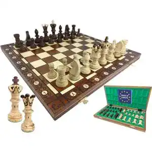 Schachbrett chessebook schachspiel ambasador 52x52 cm