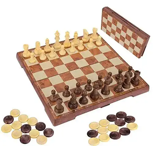 Schachbrett Fixget 2 in 1 magnetisches Schachspiel