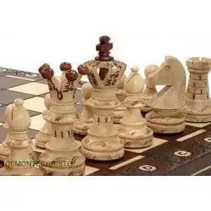 Schachbrett unbekannt schach set aus holz in kassette 54 cm
