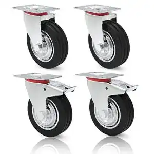 Schwerlastrollen priostahl set 4 x 125mm transportrollen