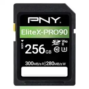 Sdxc 256gb pny 256gb elitex pro 90 klasse 10 u3 v90 uhs ii