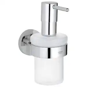 Seifenspender grohe essentials mit halter verdeckte befestigung